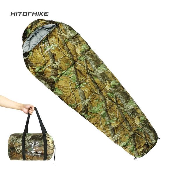 Sacos de dormir Hitorhike 80 x 190cm Saco de dormir Ultralight ao ar livre Múmia do tamanho estendido para camping, traje de escalada 3 temporadas 1,5 kg T221022