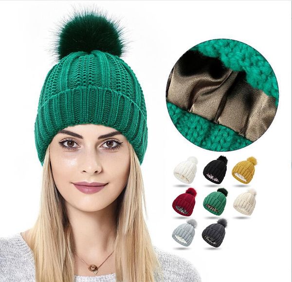 8 cor adultos garotas de inverno Chapéus de inverno cor com gorro anti-escorregadia e chapéu de tampa da orelha de proteção contra o vento