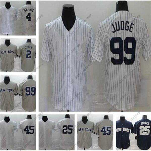 Бейсбольные майки 2021 Мариано 42 Rivera2020 New Aaron 99 Judge Baseball Jersey Derek 2 Jeter Giancarlo 27 Stanton CC 52 Sabathia Bernie 51 Williams Frazier