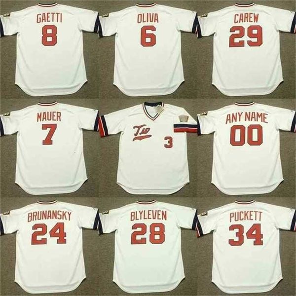 Proword C202 Erkekler 24 Tom Brunansky 34 Kirby Puckett 28 Bert Blyleven 29 Rod Carew Beyzbol Forması 1977