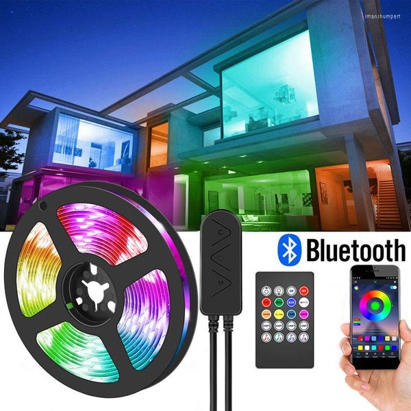 Streifen Easeking 5m 10m 15m Bluetooth LED-Streifenlicht RGB DC12V 24V Farbwechseldiode Flexibles Band für Weihnachtsfeier