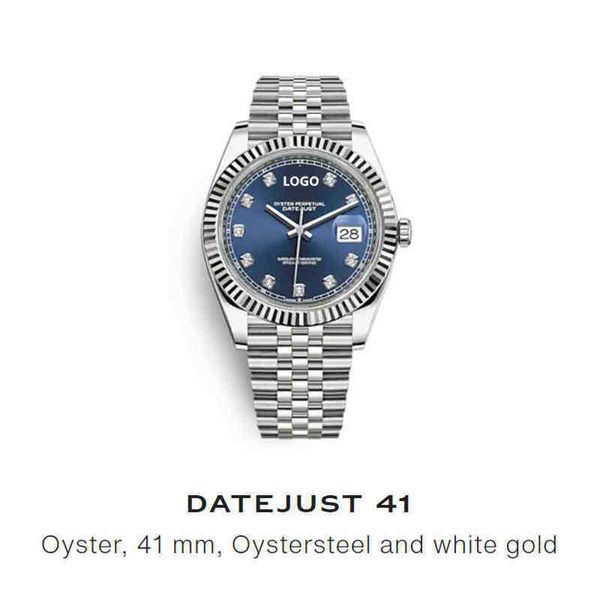 DATE Superclone montres Dayjust montres de luxe affaires classique diamant 41mm automatique homme mécanique acier inoxydable