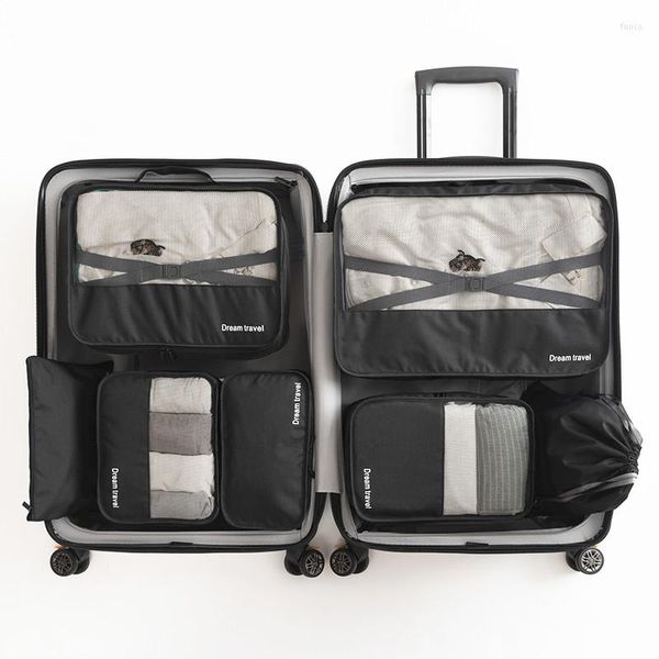 Duffel Bags 7pcs/Set Men Travel Travel Waterpronation упаковочный кубик