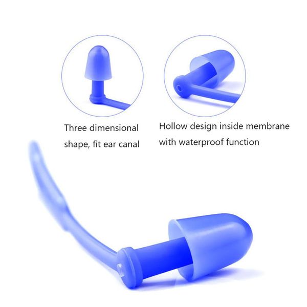 Tappi per le orecchie da nuoto Clip per naso impermeabile Previene la riduzione del rumore dell'acqua Protezione Tappi per le orecchie Forniture per immersioni in silicone morbido