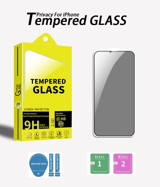 Per iPhone 14 max Phone Privacy Screen Protector 11 12 13 Mini XR XS 6 7 8 Plus Custodia protettiva in vetro temperato