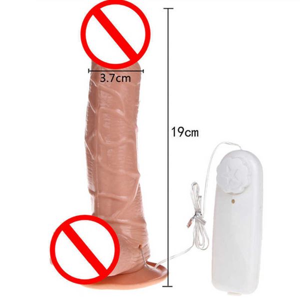 Beauty Items Realistischer Penis mit Saugnapf Frauen sexy Spielzeug Simulation Vibrationsdildo für Erwachsene Große weiche Silikon-Vibratordildos für Frauen
