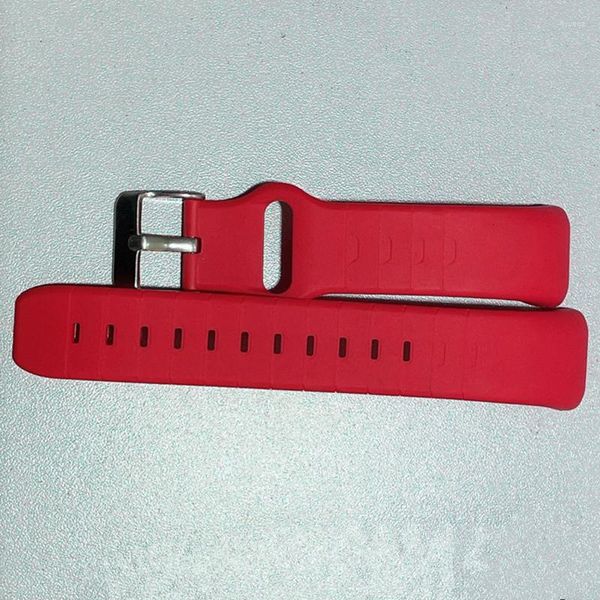 Uhrenarmbänder Original Schwarz Blau Rot Silikonkautschukarmband Ersatz Wasserdichtes Sportband für Spovan H02 ECG PPG Smart