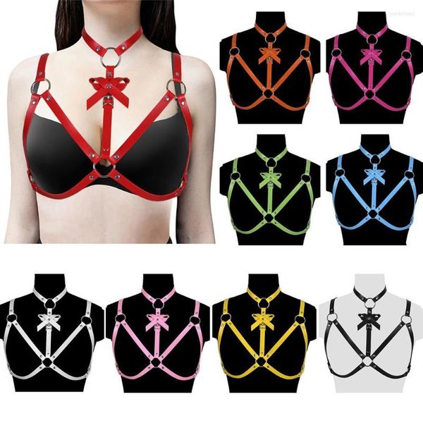 Cinture Cintura da donna Corsetto Imbracatura Moda Bralette Sword Goth Bow Accessori Lingerie sexy Pole Dance Rave Wear