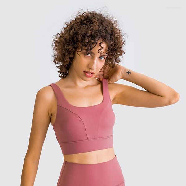 Yoga Outfit ABS LOLI Reggiseni sportivi ad alto impatto Donna Sexy Scoop Back Fitness Reggiseno imbottito Crop Canotte Athletic Gym Running Underwear