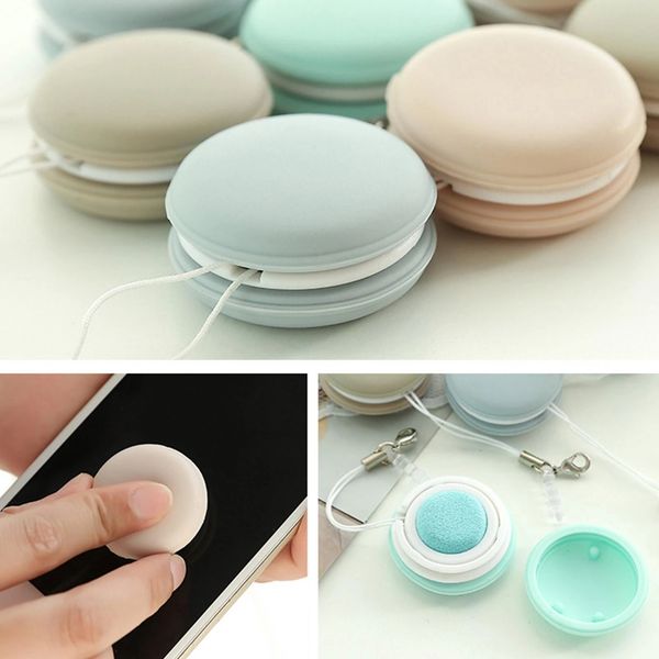 Mini-Brillenreinigungsbürste in Bonbonfarbe, weiches Fannel-Material, Handy-Bildschirm-Radiergummi-Reinigungswerkzeug mit tragbarem Schlüsselbund