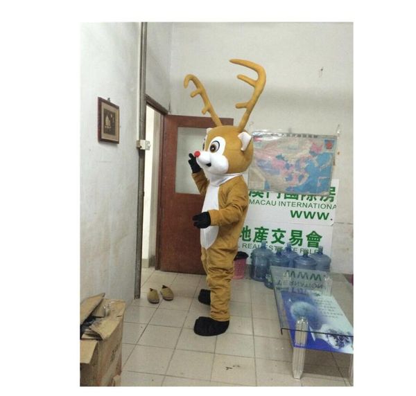 2022 Bir Sıcak Noel Ren Geyiği Maskot Kostüm Partisi Oyunu Kıyafet Reklamı Cadılar Bayramı Yetişkin Maskotu gibi bir satış