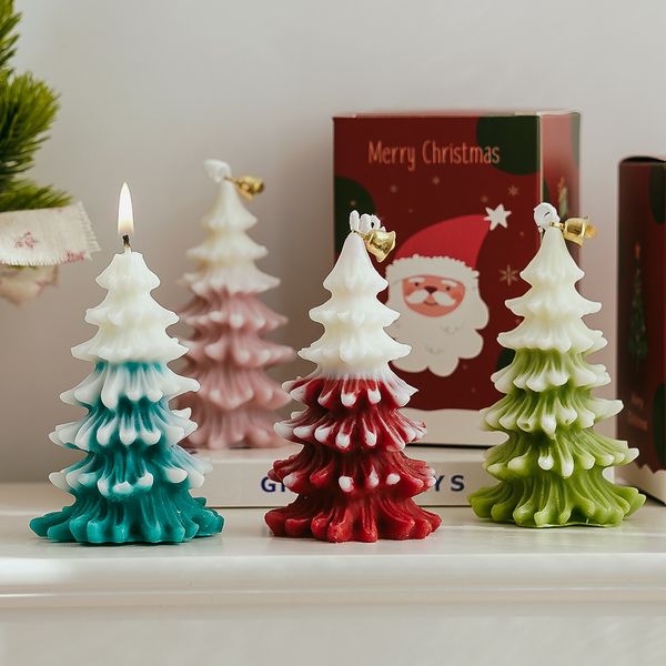 Velas de incenso da árvore de Natal Conjunto de presentes de presente de Natal Modelagem de decoração de atmosfera DIY Christma