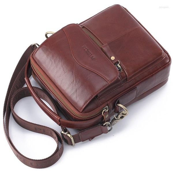 Aktentaschen Kleine Aktentasche Umhängetaschen Für Männer Echtes Leder Tasche Haspe männer Schulter Handtaschen Mode Messenger Mann