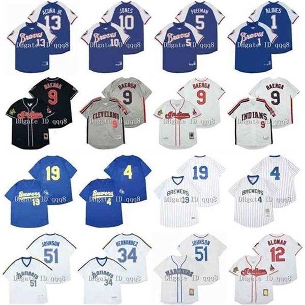 Proword Air01 Vintage Ronald Acuna Jr. Paul Molitor Carlos Baerga Roberto Alomar Robin Yount Albies Randy Johnson Chipper Jones Freeman Retro Baseball