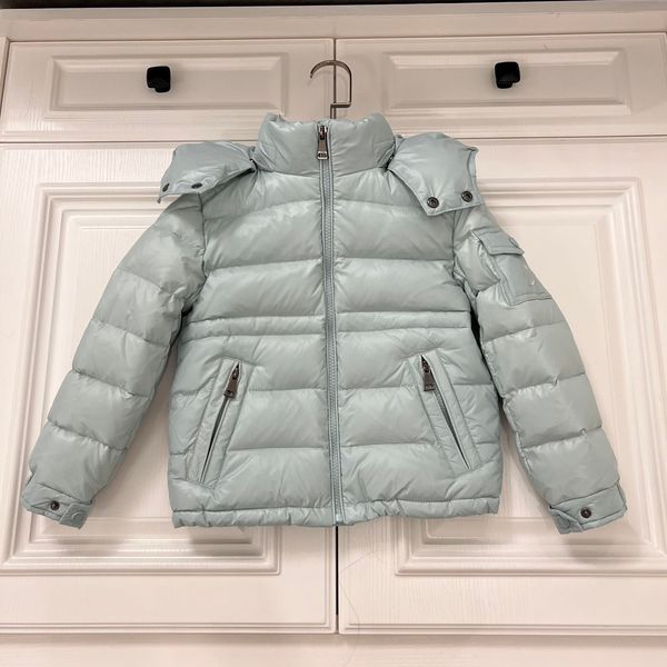 Designer de casaco de inverno Downs Jackets Baby meninos meninas bot￣o com z￭per s￳lido Branco preto casacos de l￣ casual Snowsuit quente Capuz de capuz