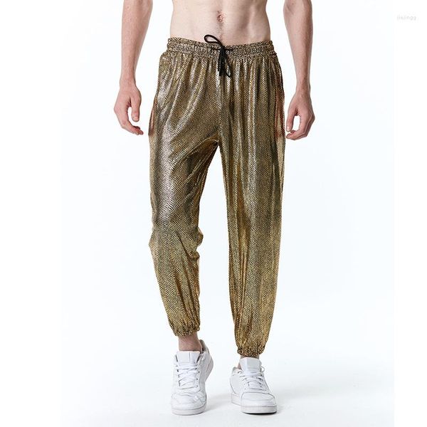 Pantaloni da uomo con stampa serpente abbronzante pantaloni corsetto da uomo casual di taglia europea più pantaloni sportivi elastici in vita autunno