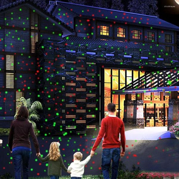 Luzes de projetor de natal verde vermelho ao ar livre laser paisagem holofote luz de palco para festa jardim pátio decoração