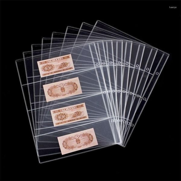 Bolsas de armazenamento 5pc Clear Plastic Coin Setters Sheets Colete em dinheiro Coleção PVC coletando 252 200mm