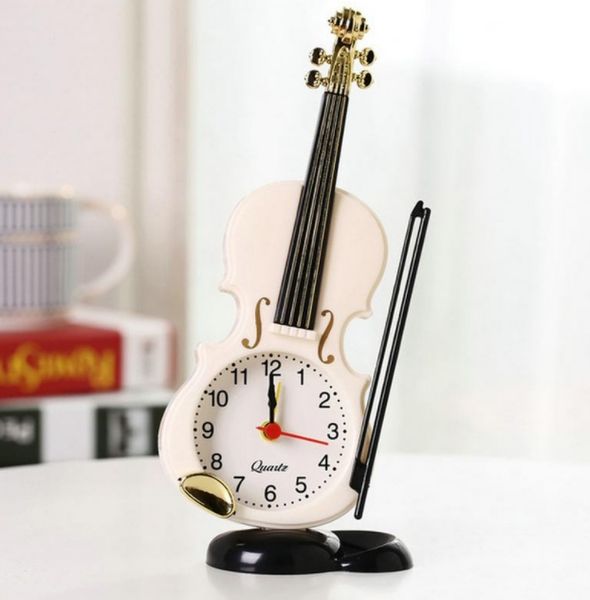 violino sveglia modellazione di strumenti creativi Orologi da tavolo ornamenti per soggiorno orologi da scrivania