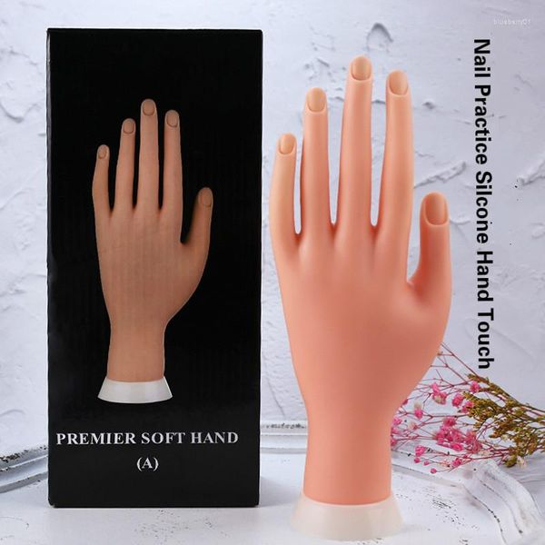 Nail Art Kit Silicone Flessibile Plastica Morbida Mano Modello Femminile Display Mani Per Manicure Formazione Strumenti Falsi