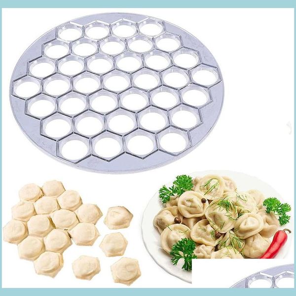 Stampi da forno 37 fori Stampo per gnocchi in alluminio Ravioli Maker Russo Pelmeni Hine Cutter Utensili da cucina da cucina 220601 Drop Delivery 2 Dhhlm