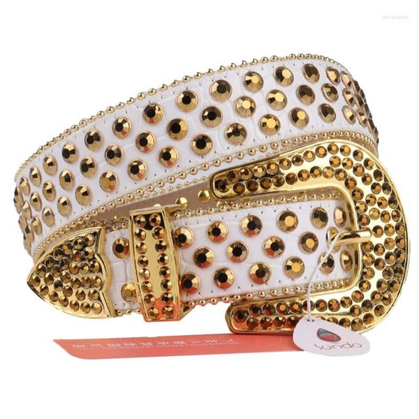 Gürtel Gold Luxus Designer Gürtel Damen Elastische Strass Für Männer Dekorative Streifen Kristall Gürtel Y2k Nieten Ceinture