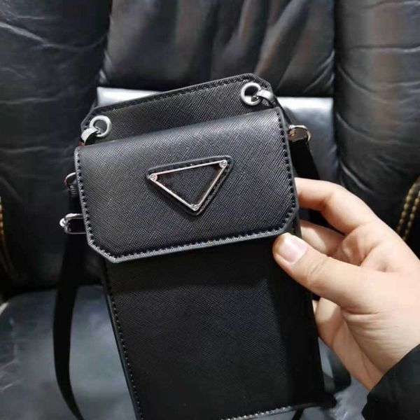 Luxus -Designer -Taschen Handtasche 2023 Neues vielseitiges schwarzes kleines quadratisches Leder -Mobiltelefon einzelner Schulter -Messenger -Männer- und Frauen -Universal Factory Direct Sale