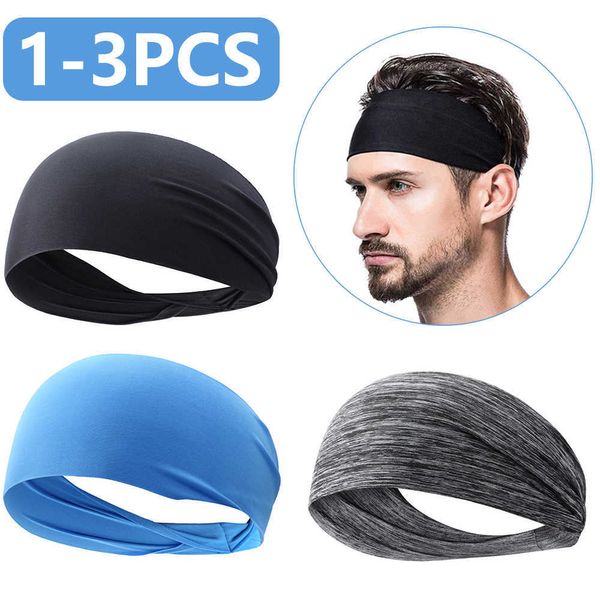 Bandas de cabelo de ioga 1-3pc Fashion Sport Sweat Sweet Band ADEND absorvente bandeira da cabeça Sweat Head Band Super Elastic Soft suave Fitness Yoga Gym L221027