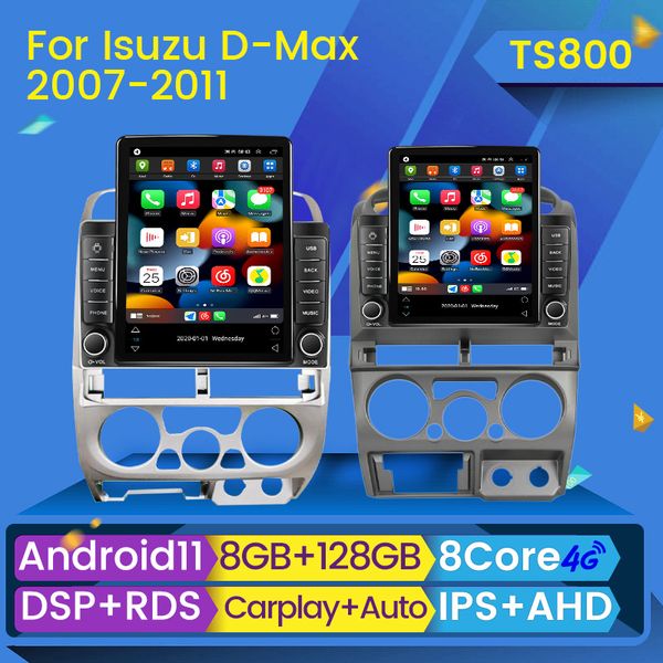 2 Din Android 11 Auto-DVD-Player 4G WIFI BT Android Auto BT Radio für Isuzu D-Max DMAX 2007-2011 GPS-Navigation Keine DVD