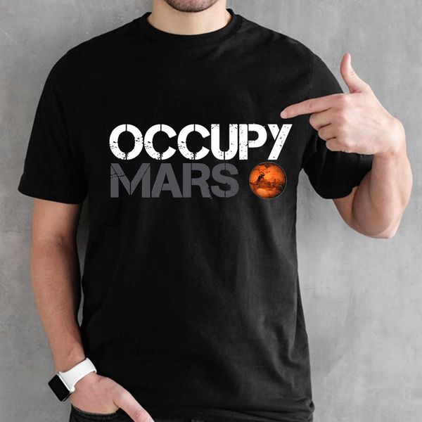 Maglietta Space X Tesla Tees Casual Top design Popualr Occupy Mars Cotton Tee SHIRT X1214