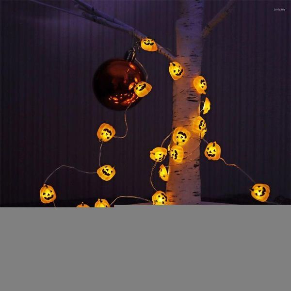 Saiten 20/30 / 50LEDs Halloween Kürbis Lichterkette DIY Fee Kupferdraht Girlande Lichter Batteriebetrieben für Weihnachtsbaum Party Dekor