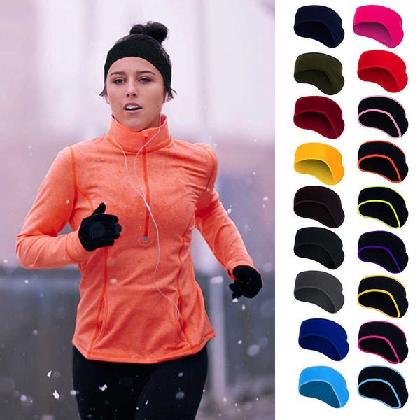 Йога для волос зимнее спорт Zweetband Warme Hoofdband Thermische Fece Hoofd Band Gym Ski Yoga Fitness Fietsen Tennis Running Haar Bandage Mannen Vrouwen L221027