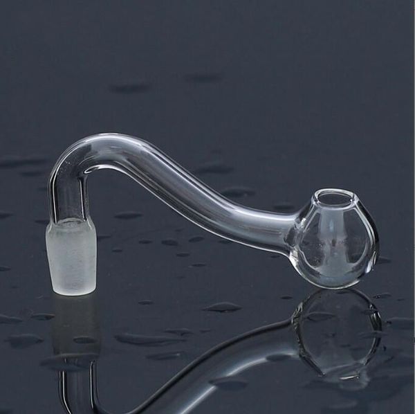 Tubo de queimador de óleo de vidro mais barato Pyrex Pyrex 10mm 14 mm 18mm machos machos pyrex cubos transparentes adaptador de banger unha para aquática bong