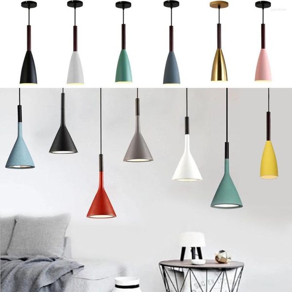 Lampade a sospensione Luci nordiche moderne semplici multicolore minimalista sospeso 3 teste e27 bulbo Edison per camera da pranzo da pranzo cucina camera da letto