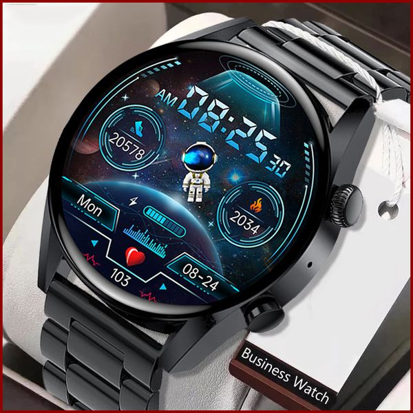 NFC Bluetooth Smart Watch Men Waterproof Men Smartwatch Sports Fitness Tracker Bracelet Press￣o articulada Monitor de freq￼￪ncia card￭aca Rel￳gios para Android iOS