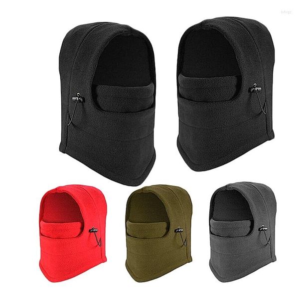 Radkappen warm Thermale Fleece Balaclava Winter Ski Halshaube Decken Hüte Fahrrad Motorradmotrenzmasken Taktische Gesichtsmasken