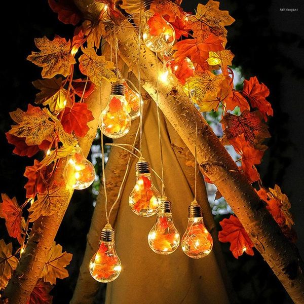 Stringhe 4M 10LEDs Lampadina Stringa Luci LED Autunno Halloween Casa Giardino Decorazione Lampada per Matrimonio Compleanno Festa del Ringraziamento