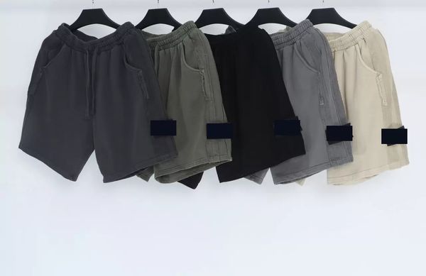 23SS STONE Herren-Shorts, Retro-Waschung, Jogginghose, mehrere Taschen, lässig, Kompass, Abzeichen, Stickerei, Shorts, Strandhose der Marke