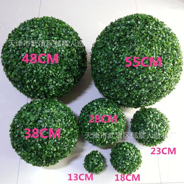 Greenica Large Artificial Milan Grass Ball - Decorative Flowers for Home Garden, Weddings & Parties - 28-55cm Hanging Fake Decor