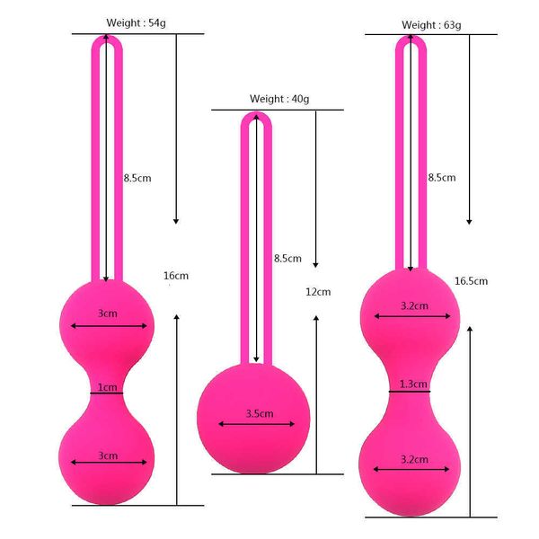 Sexspielzeug Masager Set Safe Silicon Smart Ball Kegel Ben Wa Vagina verschärfen die Übungsmaschine Vaginal Geisha Spielzeug für Frauen IL36 C0U2