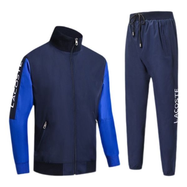 Atacado 2268 Autumn Winter New Men's Tracksuits Europe e America Men's Long Slave Casual Contrast Algodão Large Bordado Moda S-2xl