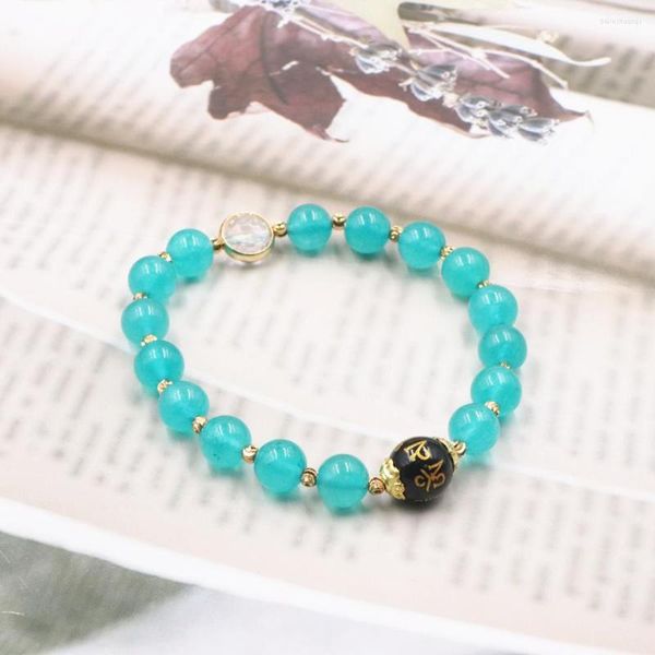 Pulseiras de charme bracelete genuíno Branqueiras naturais de pedra fios fios feitos à mão Mulheres Charms Stretch Yoga Bangle Jóias de pulso 7.5 