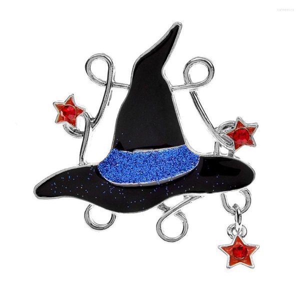 Spille CINDY XIANG Smalto Cappello da mago magico Spilla Donna e uomo Pin Gioielli di Halloween Accessori stella Alta qualità 2022