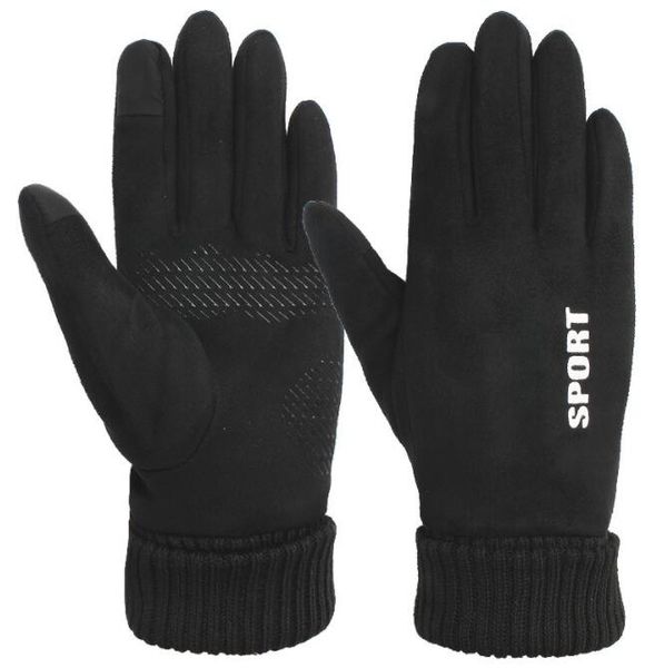 Wasserdichte Winter-warme Touchscreen-Handschuhe, Fahrrad, Motorrad, Skifahren, Fahren, winddichte Fahrradhandschuhe, Unisex-Fleece-Thermal-Indoor-Outdoor-Wärmerhandschuh