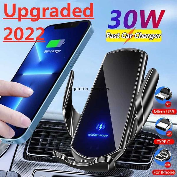 Fast Charge 30W qi Car Carregador sem fio Magnetic Chargers Mount Phone Holder Air Vent para iPhone 11 12 13 Pro Max Samsung Charging