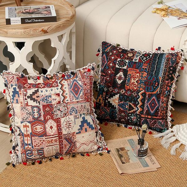 Pillow Covertnic Cover Boho Style Jacquard 45x45cm borla