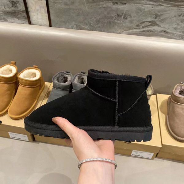 Meninas Mini Mini Botas Casuais de pele de carne de neve com cartão de pó de pó de linda austrália Austrália curta u5854 macio confortável manter quente antílope marrom