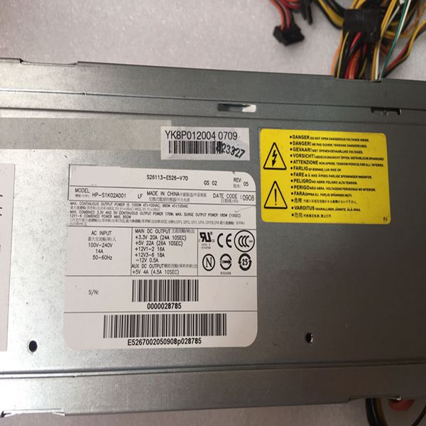 Alimentatori per computer quasi nuovo PSU originale per Fujitsu R670 1000W Alimentatore S26113-E526-V70 HP-S1K02A001