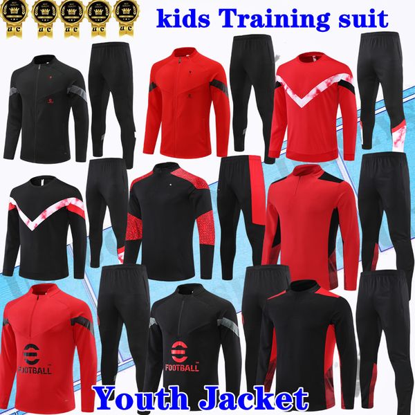 22 23 De Ketelaereere Ibrahimovic Kids Soccer Racksuit Jersey Conjunto 2022 2023 Jeasta de treino de treino de treino de treino de treino
