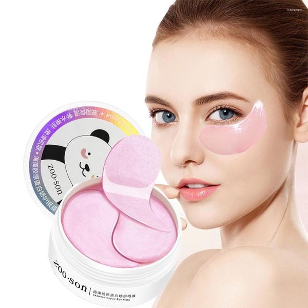 Lidschatten 60 Stück Algen-Kollagen-Patches unter den Augen Gel-Patch für Ödeme Hydrogel aus Augenringen Maske Korea